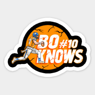 Bo Nix #10 Bo Knows Cartoon Sticker