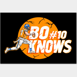 Bo Nix #10 Bo Knows Cartoon Posters and Art