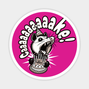Possum Birthday Cake Magnet