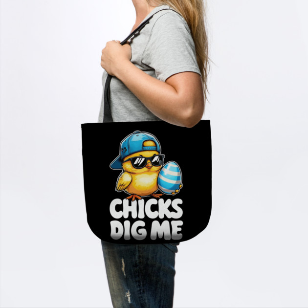 Chicks Dig Me Easter Toddler Boys Men Happy Easter Funny by Creatifly Graphic Tees