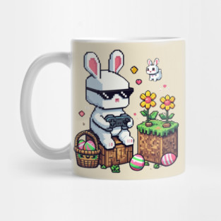 Boys Happy Easter Day Bunny Egg Video Game Kids Mens Gamer Mug