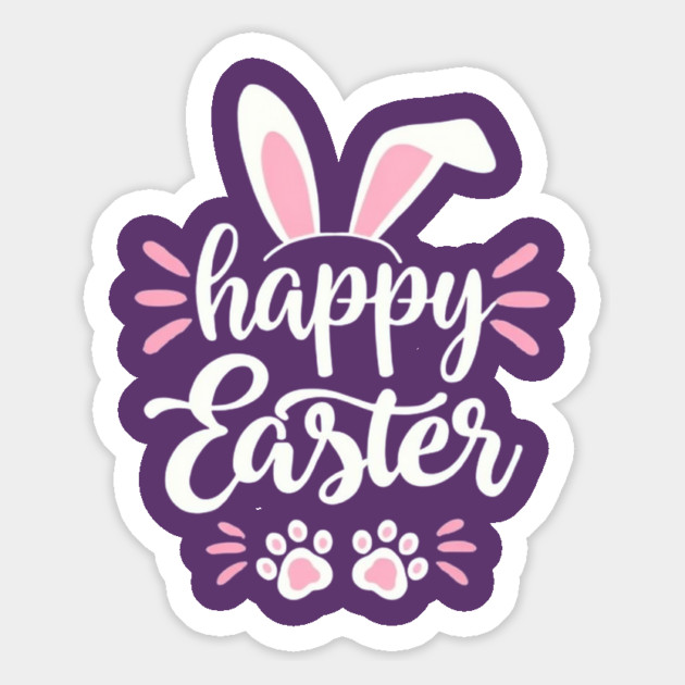 Women Happy Easter Bunny Rabbit Graphic Funny Letter Magnet by Creatifly Graphic Tees