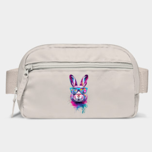 Bunny Face With Tie Dye Glasses Happy Easter Day Men Boy Kid Bag