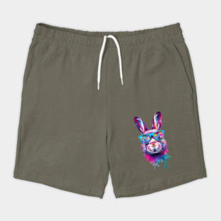 Bunny Face With Tie Dye Glasses Happy Easter Day Men Boy Kid Shorts