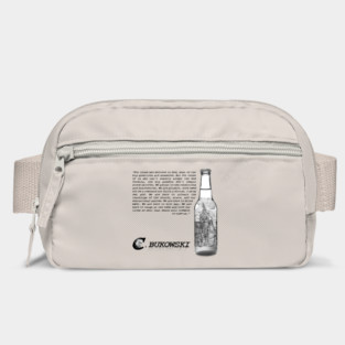 Charles Bukowski Quote And Beer Bottle Illustration Bag