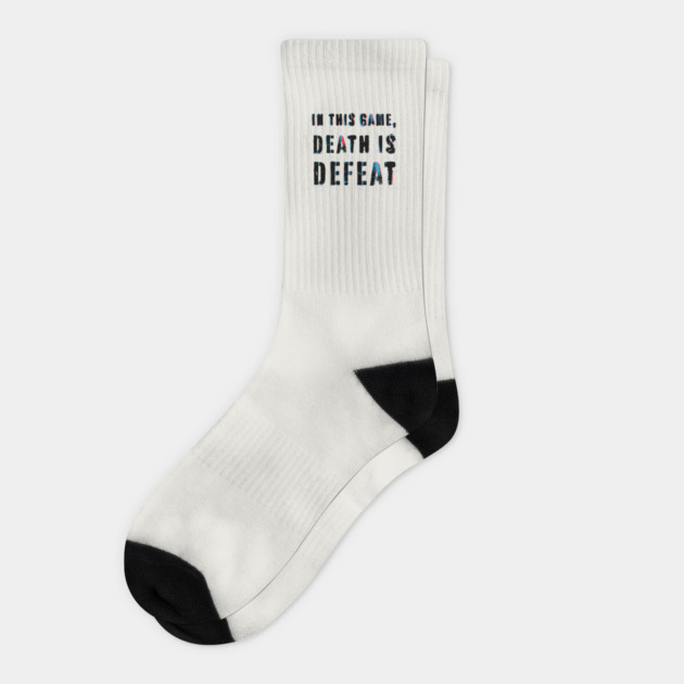 Rebellious Vintage Statement: In This Game, Death Is Defeat Socks by Jiyoun's Store 1