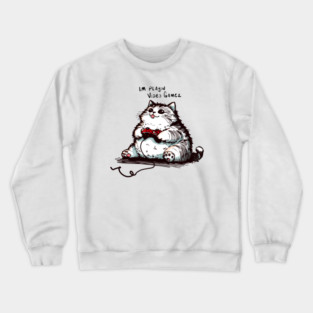 Video Game Chonky Cat Crewneck Sweatshirt