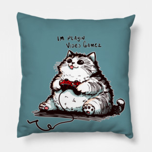 Video Game Chonky Cat Pillow