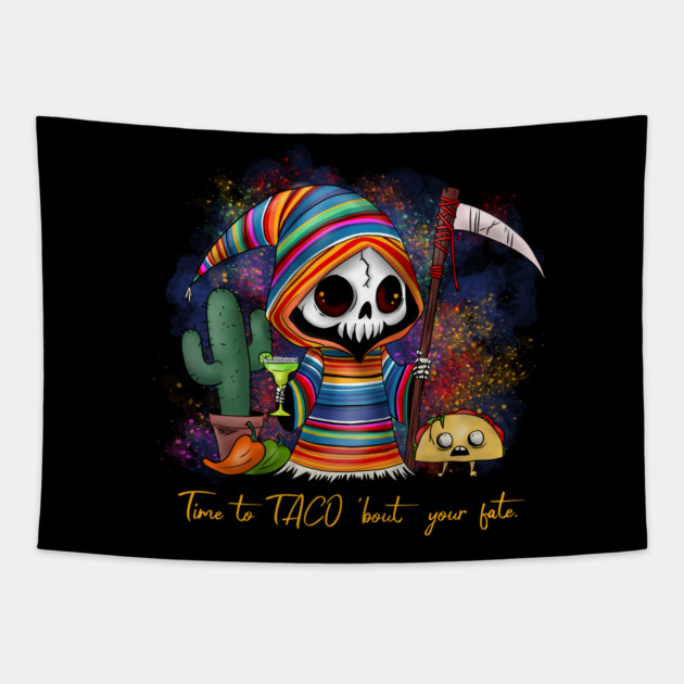 Cinco de Mayo Grim Reaper Tapestry by H. R. Sinclair