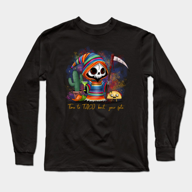 Cinco de Mayo Grim Reaper Long Sleeve T-Shirt by H. R. Sinclair