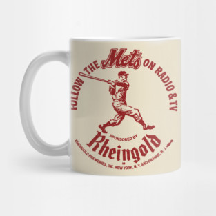 Vintage Red Sixties New York Mets Art Mug