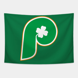 Philadelphia Phillies Irish Four Leaf Clover Retro Tapestry