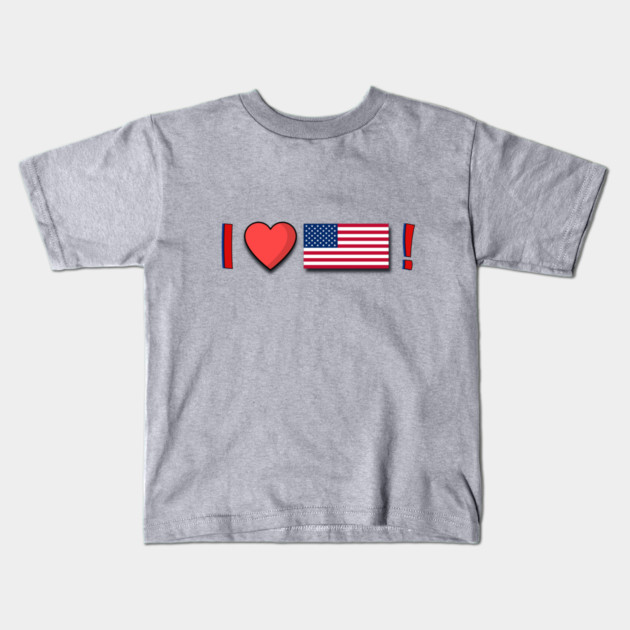 I Love America! Kids T-Shirt by AWbydesign