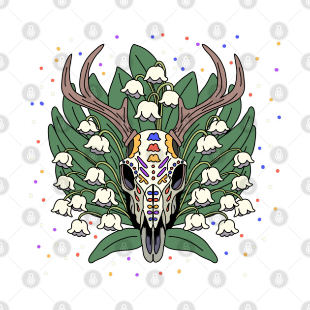 May's Lily of the Valley & Deer Skull by H. R. Sinclair