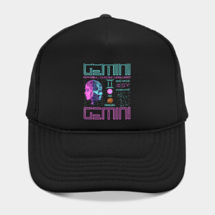 Gemini Neon Cyberpunk Zodiac Design Hat