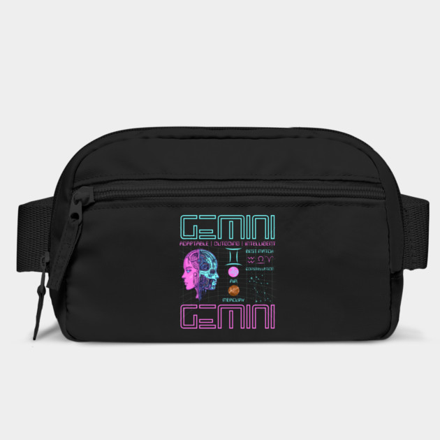 Gemini Neon Cyberpunk Zodiac Design by TuncGK