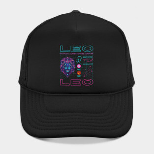 Leo Cyberpunk Zodiac Neon Aesthetic Hat