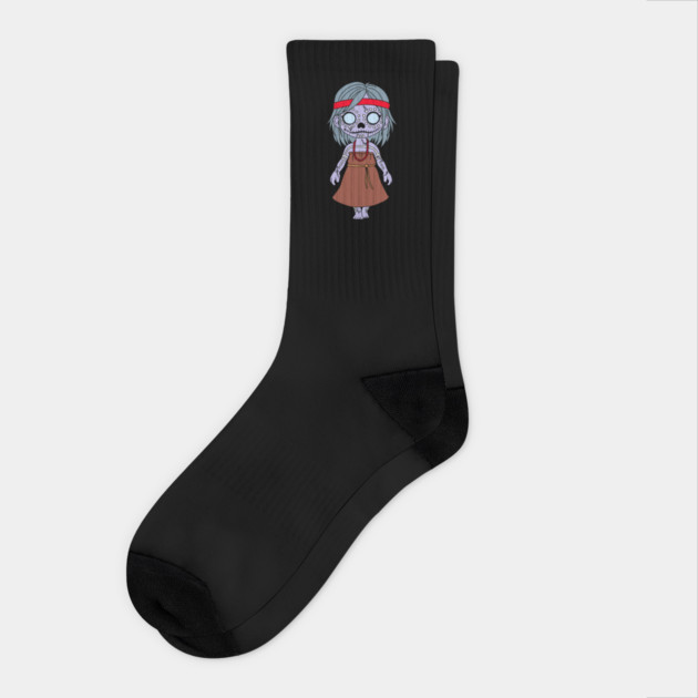Cute Aboriginal Australian Zombie Socks by H. R. Sinclair