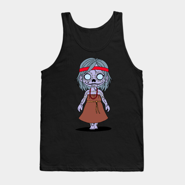 Cute Aboriginal Australian Zombie Tank Top by H. R. Sinclair