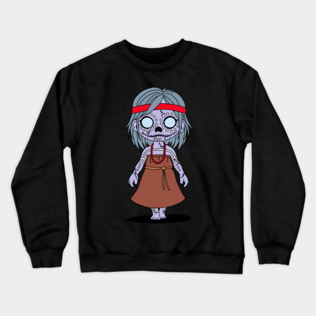 Cute Aboriginal Australian Zombie Crewneck Sweatshirt by H. R. Sinclair