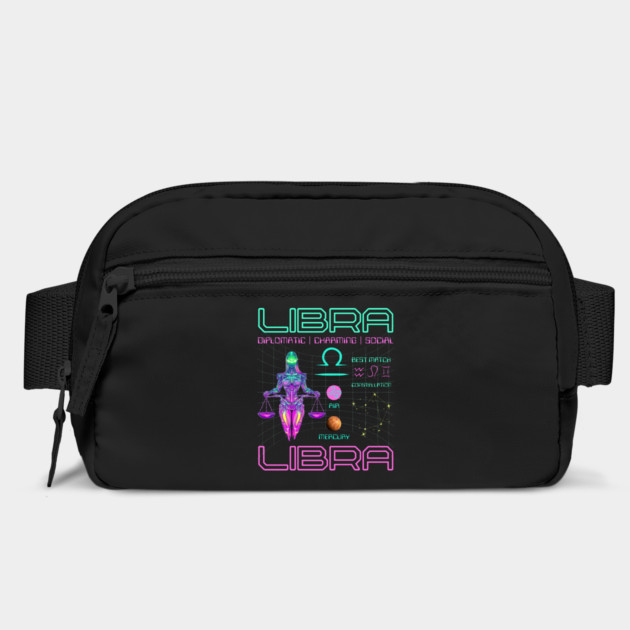 Libra Neon Cyberpunk Zodiac Art by TuncGK