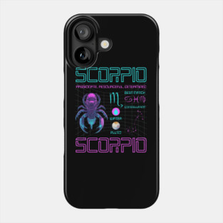 Scorpio Cyberpunk Zodiac Sci-Fi Design Phone Case