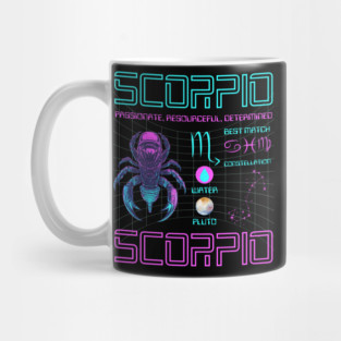 Scorpio Cyberpunk Zodiac Sci-Fi Design Mug