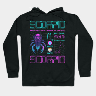 Scorpio Cyberpunk Zodiac Sci-Fi Design Hoodie
