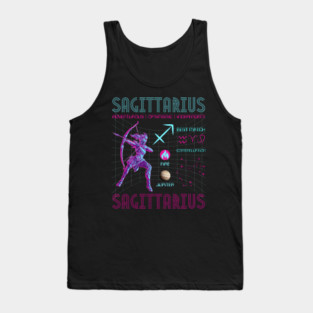 Sagittarius Futuristic Zodiac Archer Design Tank Top