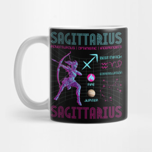 Sagittarius Futuristic Zodiac Archer Design Mug