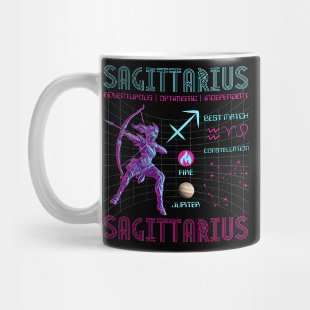 Sagittarius Futuristic Zodiac Archer Design by TuncGK