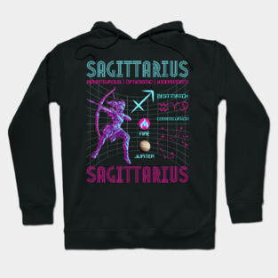 Sagittarius Futuristic Zodiac Archer Design Hoodie