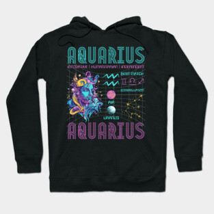 Aquarius Sci-Fi Zodiac Cyberpunk Art Hoodie