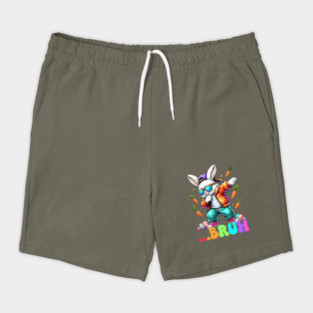 Bruh Dab Bunny Easter Funny Kids Toddler Boys Mens Easter Shorts