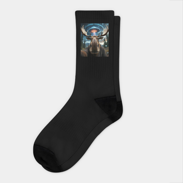 Moose Selfie Socks by BA