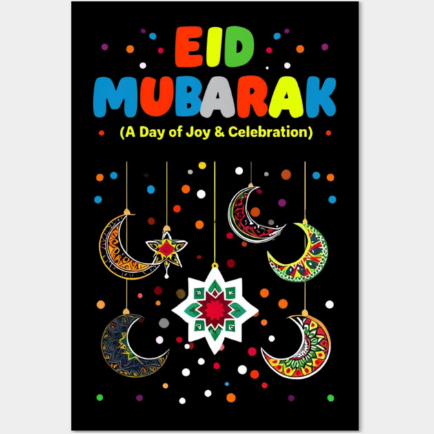 Happy Eid Mubarak for Muslim Kids Eid al Fitr Wall Art by Creatifly Graphic Tees