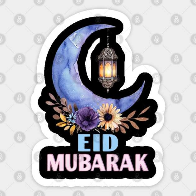 Eid Alfitr Mubarak Kareem, Happy Ramadan Mubarak Kareem Sticker by Creatifly Graphic Tees