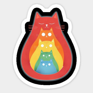 Rainbow Cats Magnet