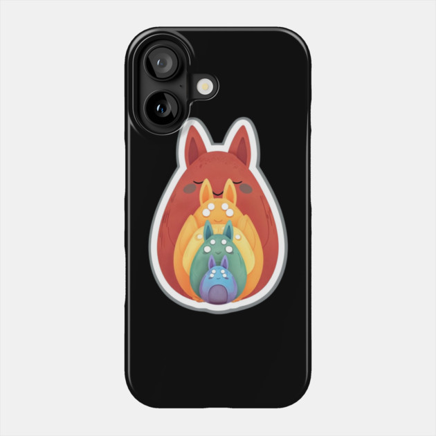 Rainbow Easter Rabbits Phone Case by Creatifly Graphic Tees
