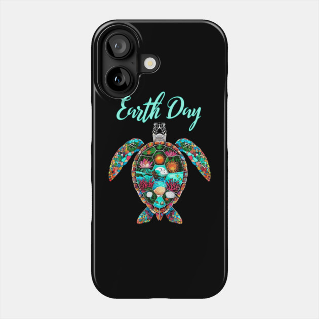 Sea Turtle Earth Day Save The Earth Phone Case by Creatifly Graphic Tees