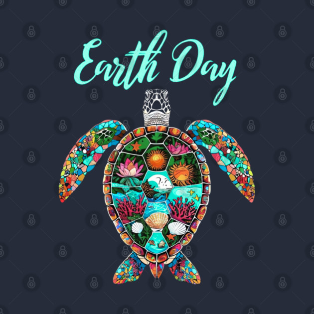 Sea Turtle Earth Day Save The Earth by Creatifly Graphic Tees