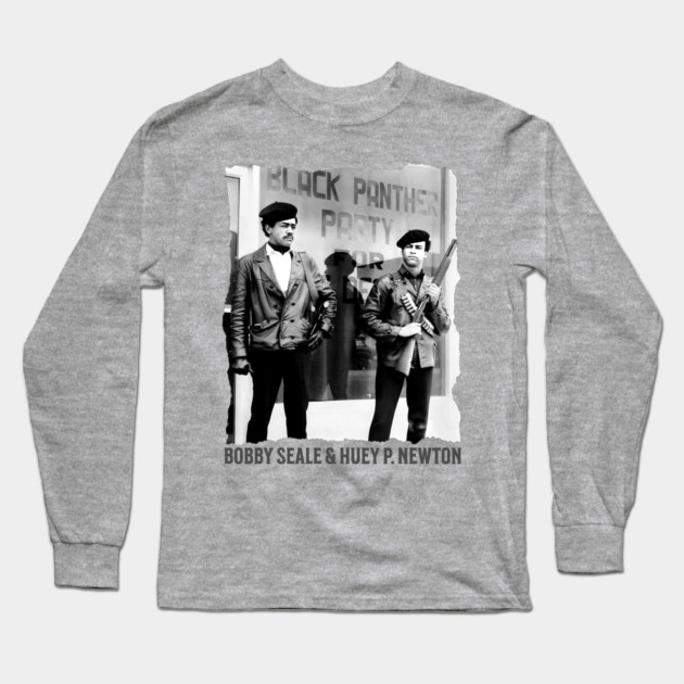 BOBBY SEALE & HUEY P. NEWTON - Black Panther Party Long Sleeve T-Shirt by UrbanLifeApparel