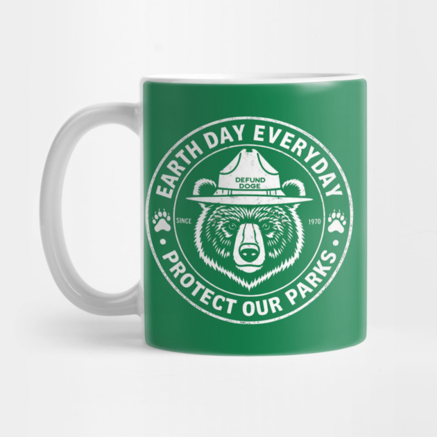 Earth Day Everyday Protect Our Parks Bear Vintage by Creatifly Graphic Tees