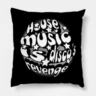 HOUSE MUSIC  - Disco's Revenge 8 (white/grey) Pillow