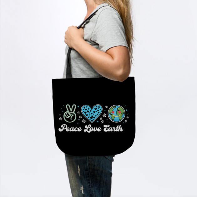 Peace Love Earth Day Everyday Hippie Planet Anniversary by Creatifly Graphic Tees