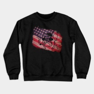 Best Dog Dad Ever American Flag Crewneck Sweatshirt
