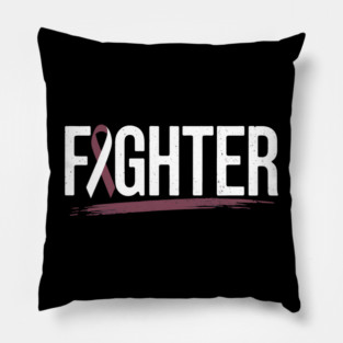 Fighter - Oral Throat Cancer Head And Neck Cancer Awareness Pillow