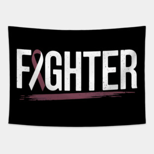 Fighter - Oral Throat Cancer Head And Neck Cancer Awareness Tapestry