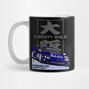Ferrari F40 LBWK Blue Mug