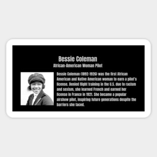 Bessie Coleman - 1st African American Woman Pilot Magnet